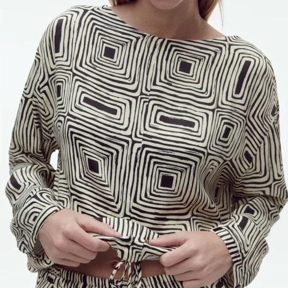 Zara Geometric Skirt and Blouse Two Piece - Picture 7 of 13